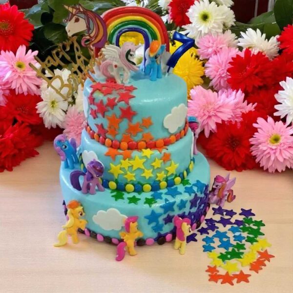 Rainbow Horn Cake